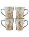 Certified International Set Of 4 Easter Meadow Mugs