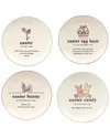 Certified International Easter Words 4-pc. Stoneware Appetizer Plate In Multi