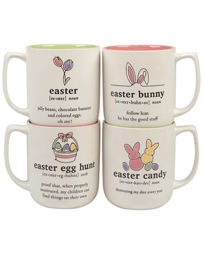 Certified International Set Of 4 Easter Words Mugs