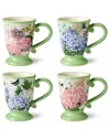 Certified International Set Of 4 Garden Path 14oz Mugs