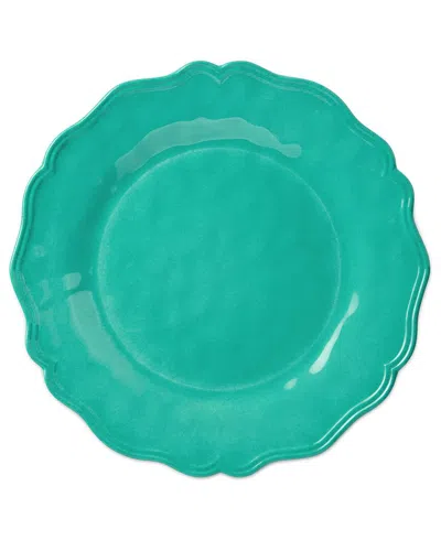 Certified International Set Of 4 Isabella Crackle Melamine Dinner Plates In Green