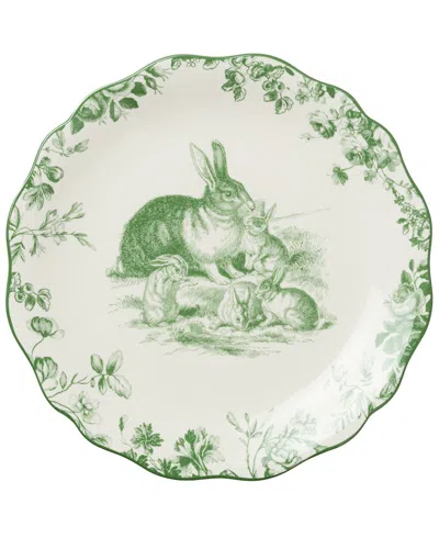 Certified International Set Of 4 Le Jardin Dinner Plate In Green