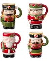 Certified International Set Of 4 Nutcracker Parade 3d Mugs