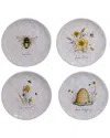 Certified International Set Of 4 Sierra Salad Plates In Multicolor