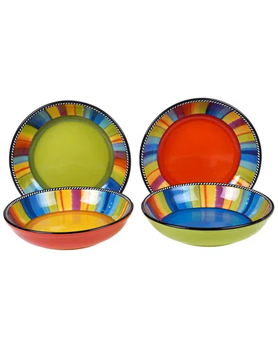 Certified International Set Of 4 Sierra Soup Bowls In Multicolor