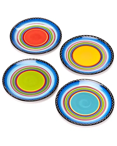 Certified International Set Of 4 Tequila Sunrise 11in Dinner Plates