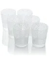Certified International Set Of 6 Santa Fe 22oz Acrylic Ice Tea Glasses