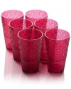 Certified International Set Of 6 Victoria 22oz Acrylic Ice Tea Glasses