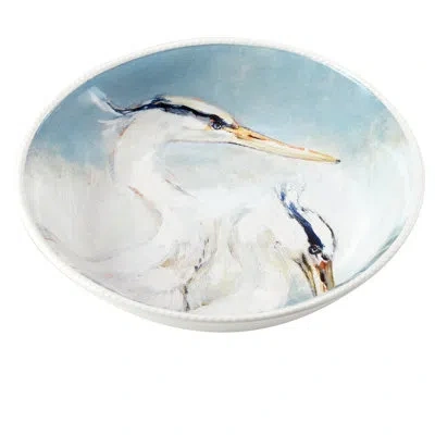 Certified International Shorebirds Serving Bowl In Multicolored