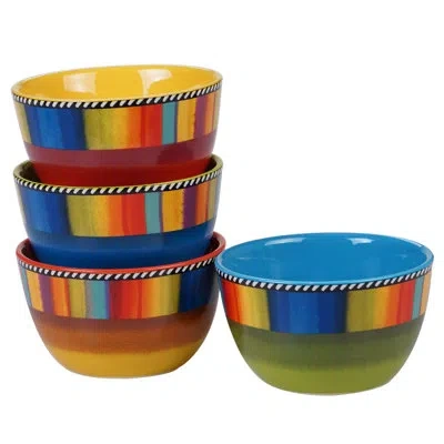 Certified International Sierra Set/4 Ice Cream Bowl  4 Asst. In Multicolor
