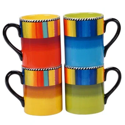 Certified International Sierra Set/4 Mug 4 Asst. In Multicolor