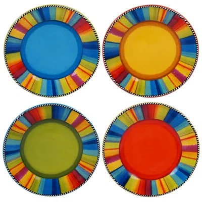 Certified International Sierra Set/4 Salad Plate  4 Asst. In Assorted