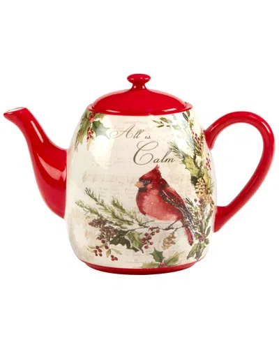 Certified International Silent Night Teapot In Multi