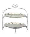 Certified International Silver Coast 2-tier Rack With 11in Plates In Miscellaneous