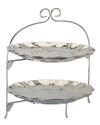Certified International Silver Coast 2-tier Rack With 11in Plates