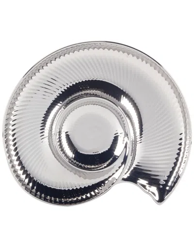 Certified International Silver Coast 3-d Nautilus Chip Dip In Miscellaneous