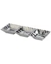 Certified International Silver-tone Coast 3 Section Tray, Service For 1