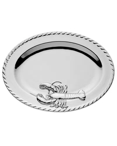 CERTIFIED INTERNATIONAL CERTIFIED INTERNATIONAL SILVER-PLATED LOBSTER OVAL PLATTER