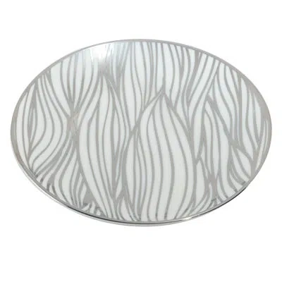 Certified International Silver Set Of 6 Plated Canape Plates 6in Asst In White;silver