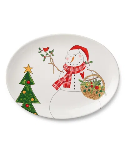 Certified International Snowman Delight Oval Platter In Multi