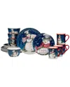 Certified International Snowman Greetings 16pc Dinnerware Set