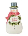 Certified International Snowman Greetings 3d Santa Cookie Jar