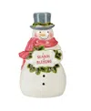 Certified International Snowman Greetings 3d Santa Cookie Jar In Multi
