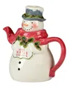 Certified International Snowman Greetings 3d Teapot