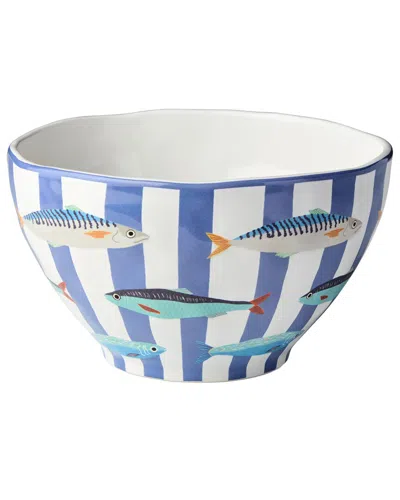 Certified International Something Fishy Deep Bowl In Blue
