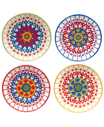 Certified International Spice Love Canape Plates Set Of 4 In Miscellaneous