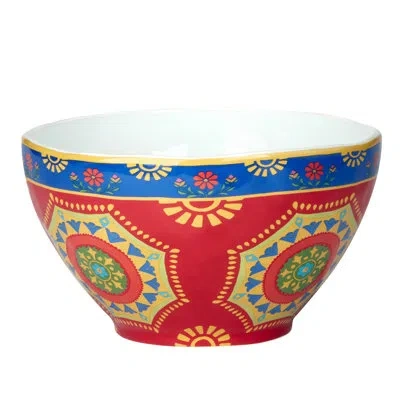 Certified International Spice Love Deep Bowl 11in Diam X 5.25in 96oz In Red