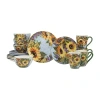 Certified International Sunflower Bouquet 16-pc. Earthenware Dinnerware Set In Yellow