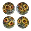 Certified International Sunflower Bouquet 4-pc. Earthenware Salad Plate In Multi