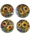 Certified International Sunflower Bouquet Salad Plates (set Of 4)