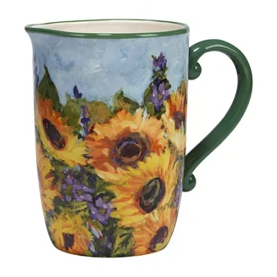 Certified International Sunflower Bouquet Serving Pitcher In Multi