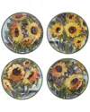 Certified International Sunflower Bouquet Soup/pasta Bowls (set Of 4)