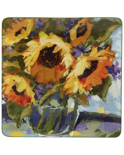 Certified International Sunflower Bouquet Square Platter