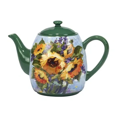 Certified International Sunflower Bouquet Teapot In Multi