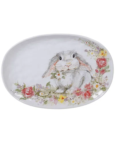 Certified International Sweet Bunny Oval Platter In Multi