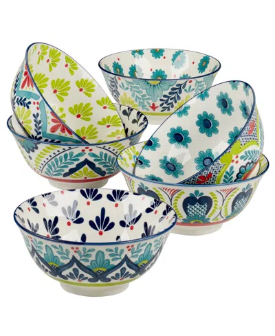 Certified International Talavera Set Of 6 All Purpose Bowls, 6.25" 6 Asst In Miscellaneous