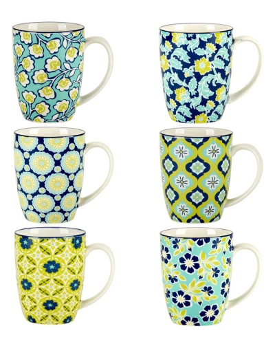 Certified International Tapestry Set Of 6 Mugs In Multi