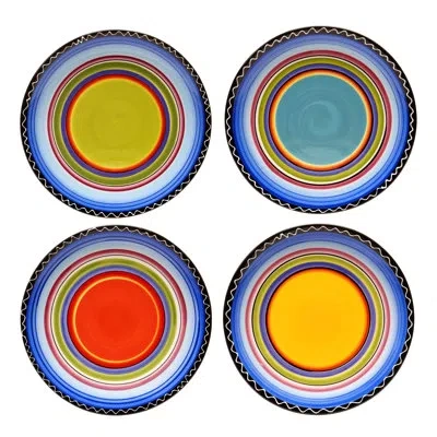 Certified International Tequila Sunrise 11" Dinner Plate In Blue;yellow;orange