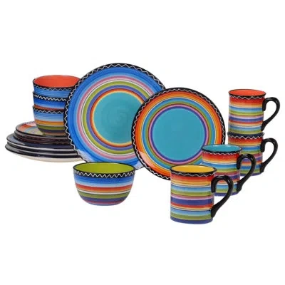 Certified International Tequila Sunrise 16pc Dinnerware In Multicolor