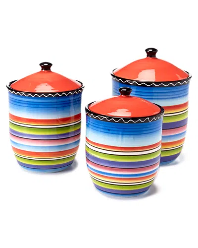 Certified International Tequila Sunrise Set Of 3 Canisters