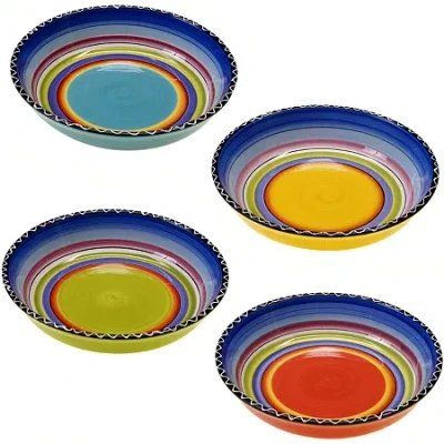 Certified International Tequila Sunrise Set Of 4 Soup Bowls In Multi