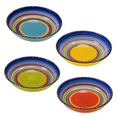 Certified International Tequila Sunrise Soup/pasta Bowl In Blue;green