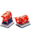 Certified International Tracy Porter French Meadows 3d Cow Salt & Pepper Set