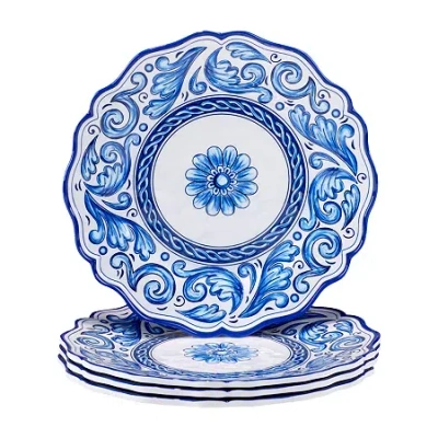Certified International Veranda 4-pc. Melamine Dinner Plate In Blue
