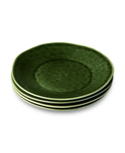 Certified International Verde Dinner Plates, Set Of 4, Service For 4 In Green