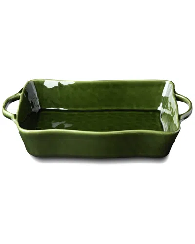 Certified International Verde Medium Rectangular Baker In Green